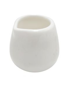 Mbajtëse/servirje qumështi, qeramikë, e bardhë, Dia.4.6x5.5 cm