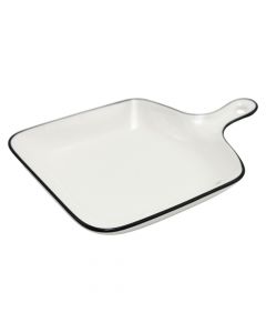 Antipasti serving plate, ceramic, white, 22.5 cm