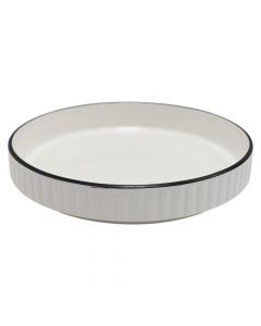 Pjatë servirje antipasta, qeramikë, e bardhë, Dia.20.5 cm