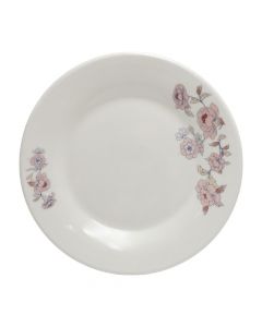 Dessert plate, ceramic, white with floral design, Dia.20 cm
