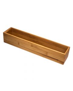 Shelf organizer, bamboo, natural, 8x38xH7 cm