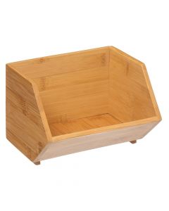 Shelf organizer, bamboo, natural, 17.5x15.5xH12.5 cm