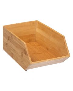 Shelf organizer, bamboo, natural, 30.5x17.5xH12.5 cm