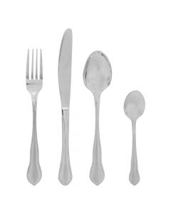 Tradition serving spoon fork set, stainless, silver, 8 cm