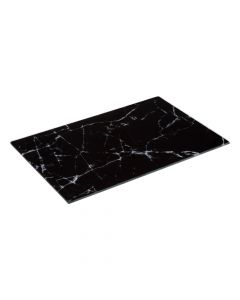 Cutting board, glass, black marble, 30x20 cm