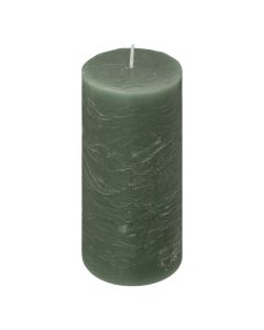 Olia cylindrical candle, paraffin, green, Dia.6.8xH14 cm