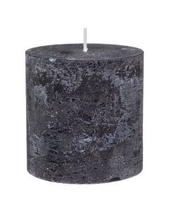 Qiri cilindrik Olia, parafinë, e zezë, Dia.6.7xH7 cm