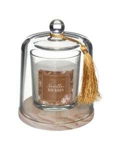 Loli scented candle, paraffin/glass, ocher color, Dia.10.7xH13.8 cm