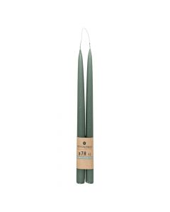 Hugo tall candles (PC 2), paraffin, green, 30 cm