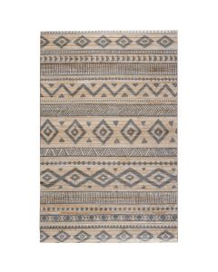 Bamboo carpet Etnic, white/gray, bamboo, 120x180 cm