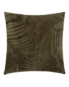Decorative pillow Zoa KH, polyester, khaki brown, 40x40 cm