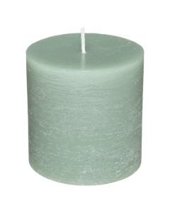 Olia round candle, paraffin, green, Dia.6.7xH7 cm