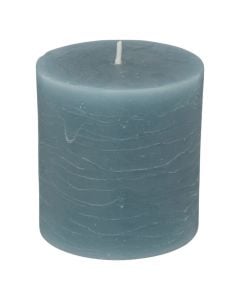 Olia round candle, paraffin, blue, Dia.6.7xH7 cm