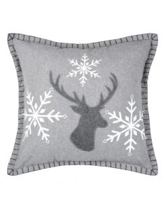 Arctic décor pillow, cotton, gray, 40x40 cm