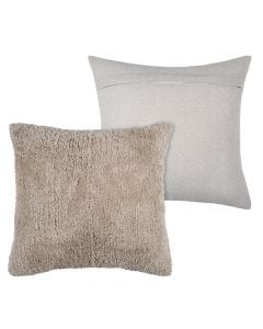 Meget décor pillow, cotton, natural brown, 40x40 cm