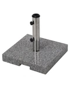 Outdoor umbrella base, granite/metal, gray, 20Kg / 40x40xH5cm / opening 25-48 mm
