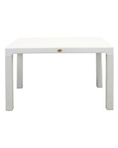 Rectangular table, plastic, white, 70x12