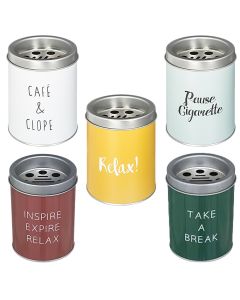 Levi ashtray, metal, different colors, Dia.7.5 cm