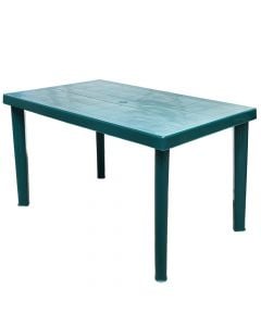 Tavolinë drejtëkëndore Dana, plastike, jeshile, 76x127xH72 cm