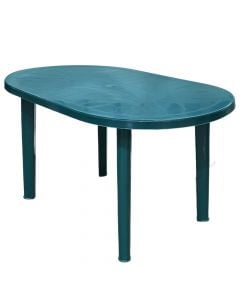 Atcoplast oval table, plastic, green, 83