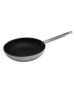 Induction shallow pan with anti-adhesion layer, Size: 24 x 5 cm, Color: Silver, Material: Aluminium