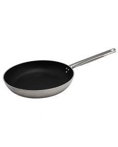 Induction shallow pan with anti-adhesion layer, Size: 28 x 5 cm, Color: Silver, Material: Aluminium