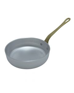 Small pan with one handle, Size: 14 x 4 cm, Color: Silver, Material: Aluminium
