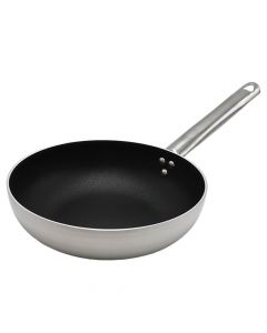 Induction deep pan with anti-adhesion layer, Size: 24 x 6.5 cm, Color: Silver, Material: Aluminium