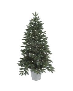 Potted New Year tree, LED, PE, green, D55 x H90 cm, indoor and outdoor use