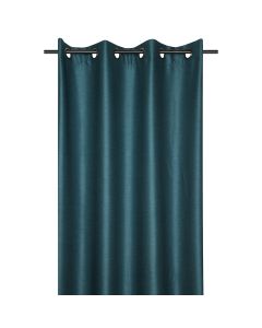 Orlando full curtain with rings, 100% polyester, dark green, 140x260 cm