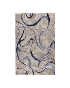 Tapet Eva, modern, poliestër, gri/blu, 133x190 cm