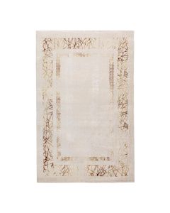 Carpet Lowa, modern, polyester, ivory/mustard, 160x230 cm