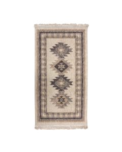 Rug Bella, modern, polyester, grey/cream, 80x150 cm
