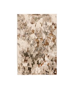 Derben carpet, polypropylene, cream/beige/gold, 133x190 cm