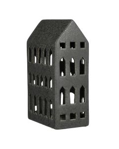 Decorative house, black color, L14xW8.5xH22.5 cm