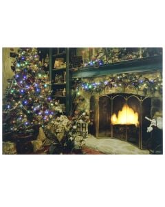 Pikturë dekoruese me ndriçim LED, 130 fibra optike, 4xAA, 2.5x40x60 cm, IP20