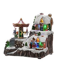 XMANS decorative ferris wheel, RGB, 3xAA, IP20, 20x20x21 cm, with movement