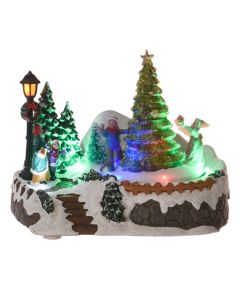 XMANS decorative outdoor scene, RGB, 3xAA, IP20, 20x20x21 cm, 12.5x17.5x13 cm