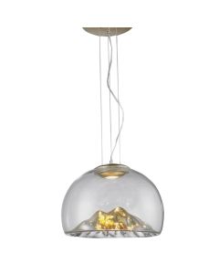 Pendant lamp, LED, 12 W, 3300K, metal/glass, Ø40xH38 cm
