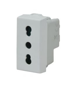 Italian socket, Vimar, NEVE, 2P+T, 16A, 1M, white