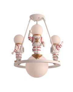 Decorativ pendant lamp, astronaut shape, 3x40 W, E14, 40x45 cm, metal/glass