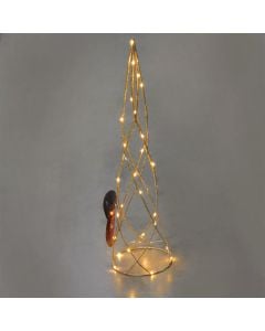 Decorative pyramid with 30 LED lights, 35 W, H60 cm, 3000 K, IP20, 3V/220 V