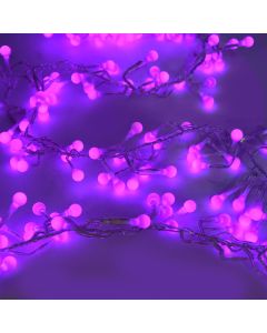 Light chain, 100 LED, EMOS, 240 cm, 11 W, purple / 2700 K, IP44, 230 V