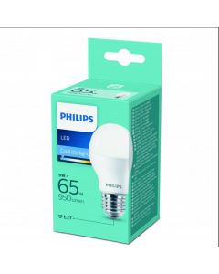 Llambë LED, Philips, 9W/65 W, E27, 950 lm, 6500 K, A55