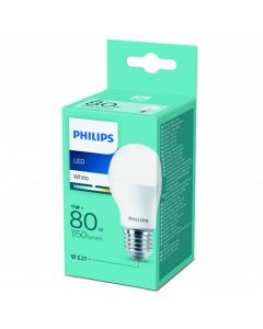 LED lamp, Philips, 11W/80 W, E27, 1150 lm, 3000 K, A55
