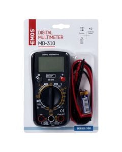 Multimeter, Emos, 200–300 V AC, 200 mV – 300 V DC, 20 mA – 10 A DC, 200 Ohm – 2 MOhm, 1x9 V
