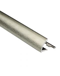 Tiletrim rond aluminium brushed titanium 2700 x 27 x 10 mm