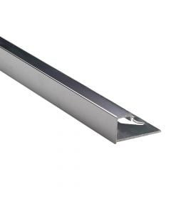 Profile mbylës pllakash katrore alumini 2500 x 27 x 10 mm, i kromuar
