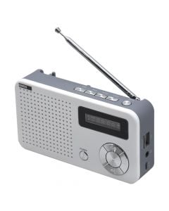 Mini radio MP3, Emos, 3 W, FM, 5 V/micro USB, 12.5x7x3 cm