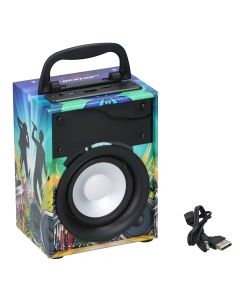 Bluetooth speaker, Dunlop, 3 W, 500 mAh, with LED light, H16.1xW11.2x8.5 cm